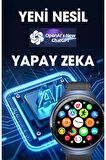 WEARFİT HK8 HERO Akıllı Kol Saati  Yuvarlak Model 1.52inç 37mm AMOLED Ekran (MAVİ)