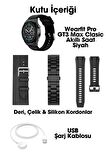 WEARFİT GT3 MAX CLASİC Akıllı Kol Saati Yuvarlak Model 1.5inç 37mm AMOLED Ekran (SİYAH)