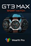 WEARFİT GT3 MAX CLASİC Akıllı Kol Saati Yuvarlak Model 1.5inç 37mm AMOLED Ekran (GRİ)