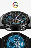 WEARFİT GT3 MAX CLASİC Akıllı Kol Saati Yuvarlak Model 1.5inç 37mm AMOLED Ekran (GRİ)