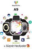 WEARFİT A9 Akıllı Kol Saati Smart Watch Model:inç 49mm MİNİLED Ekran  (GRİ)