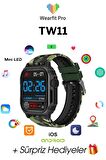WEARFİT TW11 Akıllı Kol Saati Smart Watch Model:inç 50mm MİNİLED Ekran (SİYAH)