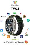 WEARFİT TW11 Akıllı Kol Saati Smart Watch Model:inç 50mm MİNİLED Ekran (GRİ)