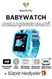 WEARFİT ÇOCUK Akıllı Kol Saati Smart Watch TFT Ekran GPS KAMERA OYUN HESAP ARAMA  BTK KAYITLI MAVİ