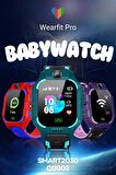 WEARFİT ÇOCUK Akıllı Kol Saati Smart Watch TFT Ekran GPS KAMERA OYUN HESAP ARAMA  BTK KAYITLI MAVİ