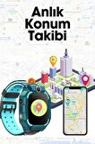 WEARFİT ÇOCUK Akıllı Kol Saati  TFT Ekran GPS KAMERA OYUN HESAP ARAMA  BTK KAYITLI KIRMIZI