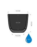 Omnipazar KRS-383 Dekoratif Plastik Mercan Kare Saksı 1.8 Litre No 3