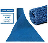 100X80CM MAVİ KIVIRCIK PASPAS-HALI KAYMAZ YOLLUK LİDYA 14MM