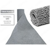 120X350CM GRİ KIVIRCIK PASPAS-HALI KAYMAZ YOLLUK LİDYA 14MM