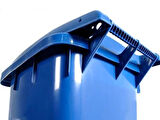 Omnipazar SY-6505 Tekerlekli Kapaklı Plastik Çöp Konteyneri 120 lt Gri