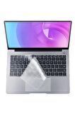 Apple Macbook 13' Pro Touch Bar A1706 Klavye Koruyucu Transparan Buzlu Silikon Ped