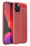 iPhone 11 Pro Kılıf Deri Desenli Kamera Korumalı Silikon