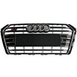 Audi a4 s4 ön panjur ızgara 2016+ krom siyah
