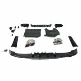 Mercedes w206 arka tampon difüzör ve egzoz seti c63 2020+
