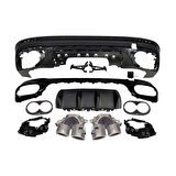 AUTOGP  Mercedes glb glb45 x247 arka tampon difüzörü ve egzoz ucu 2020+