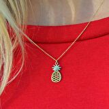 14k Sarı Altın Ananas Kolye