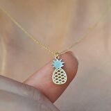 14k Sarı Altın Ananas Kolye