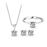 Pırlanta 0,01-0,03ct Efectli Tektaş Kolye