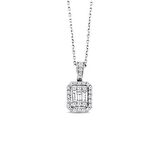 0.68ct Pırlanta Baget Kolye