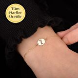 14 Ayar Altın Harf Bileklik
