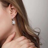 1.32ct Pırlanta Baget Küpe