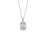 0.65ct Pırlanta Baget Taşlı Kolye