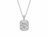 0.61ct Pırlanta Baget Kolye