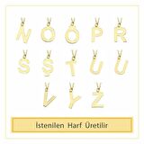 14 Ayar Altın Ş Harfli Kolye