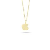 14k Sade Altın Apple Kolye