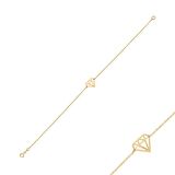 14k Altın Diamond Figürlü Bileklik