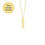 14k Altın Dikey İsim Kolye