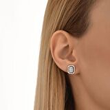 14k Altın Baget Taşlı Küpe