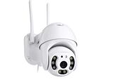 Hareketli PTZ IP Kamera Dış Mekan Wifi Gece Görüşlü smart Camera 64gb SD Hafıza Kartlı