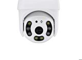 Hareketli PTZ IP Kamera Dış Mekan Wifi Gece Görüşlü smart Camera 64gb SD Hafıza Kartlı
