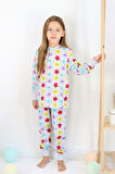 Kız Çocuk Baskılı İnce Basic Pijama Takımı