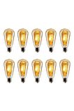 10 Adet 4 Watt Dimmerlenebilir St64 Led Rustik Ampul
