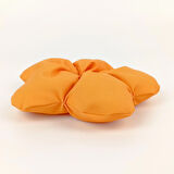 WoodyCord El Yapımı Canlı Turuncu Pofuduk Scrunchie Toka 