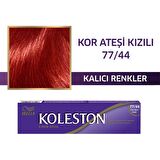 Koleston Tüp Boya 50 ml - 77.44 Kor Ateşi Kızılı + 30 Vol Oksidan Peroksit