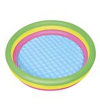 Bestway 51104, 3 Boğum Renkli, Şişme Zemin Çocuk Havuzu, 102x25cm