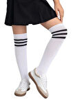 Kız Çocuk Dizaltı Çorap  3 Çift Beyaz-Gri-Siyah