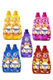Yumoş Ekstra Amber & Hanımeli & Lavanta & Lilyum & Lavanta Beyazlar ve Renkliler İçin Konsantre Yumuşatıcı 9 x 1140 ml Yıkama