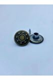 17mm Antik Sarı Bronz Sabit Kot Düğmesi 10 Adet