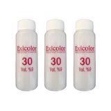 Exicolor 30 Volüm Oksidan Peroksit 60 ml 3 Adet