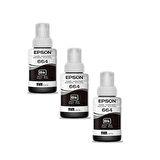 Epson T6641 / L120 Siyah Orjinal Mürekkep 3'LÜ Avantaj Paket 