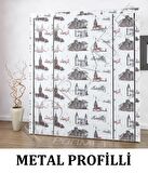 beyazpazar BEZ DOLAP METAL PROFİLLİ ÇYR İSTANBUL TEMALI