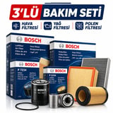 BOSCH Ford Focus 1.6 Benzin Filtre Bakım Seti (1998-2005) 3 Lü