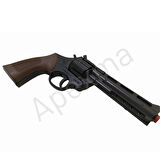 Metal Kapsül Mantar Mermili 25 Cm Revolver - Mantar Kapsüllü Sekiz Patlar Mantar Tabancası