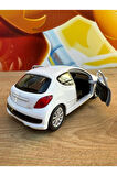 Peugeot 207 Diecast Model Araba Oyuncak Metal Model Araba Peugeot 207 Açılan Kapılar