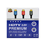 C-592 Yüksek Hız HDMİ HDTV 4K HDR 2.0V Görüntü Aktarma Kablosu 3 Metre