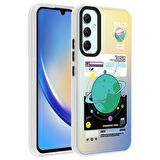 Samsung Galaxy A24 Kılıf Desenli Seri Dragon Yüksek Kalite Baskılı Sert Kapak